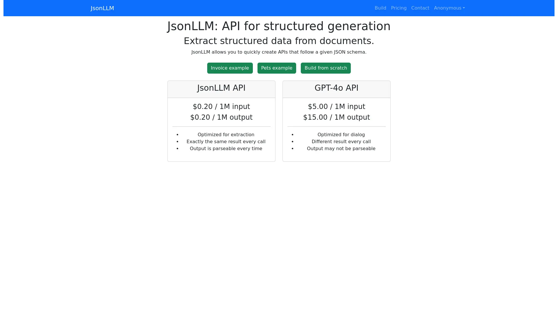 JsonLLM screenshot