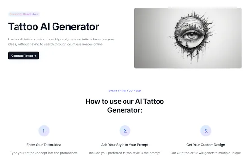 Tattoo AI Generator screenshot