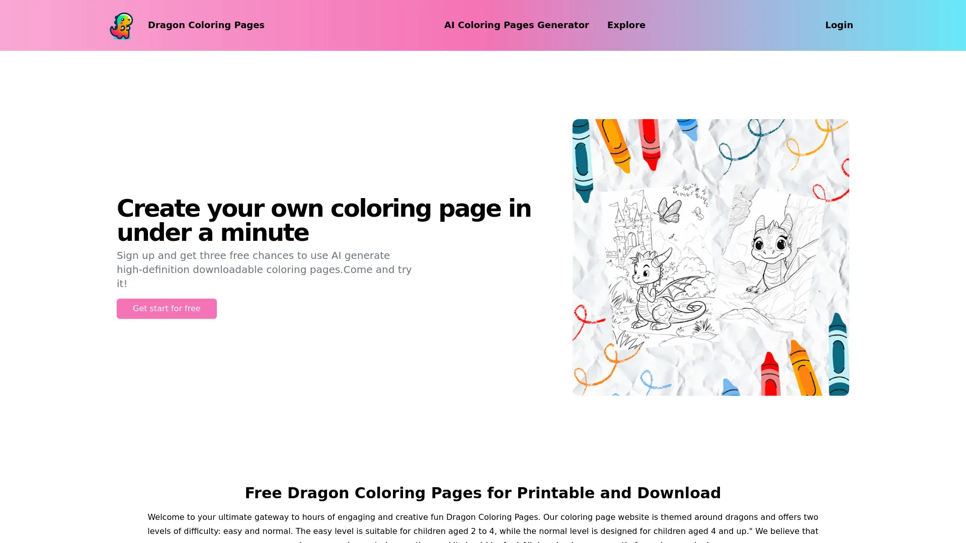Dragon Coloring Pages Genie screenshot
